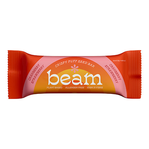 Beam Crispy Seed Based Bar Cranberry Strawberry 30g   12