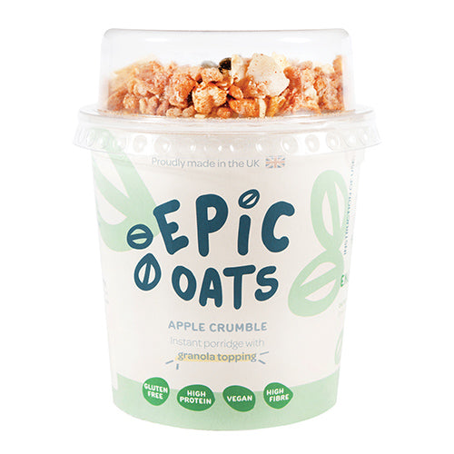Epic Oats Apple Crumble Instant Porridge with Granola topping 60g   12