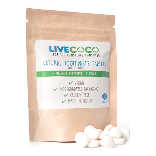 LiveCoco Zero Waste Toothpaste Tablets With Fluoride 60 Tabs 3g   6