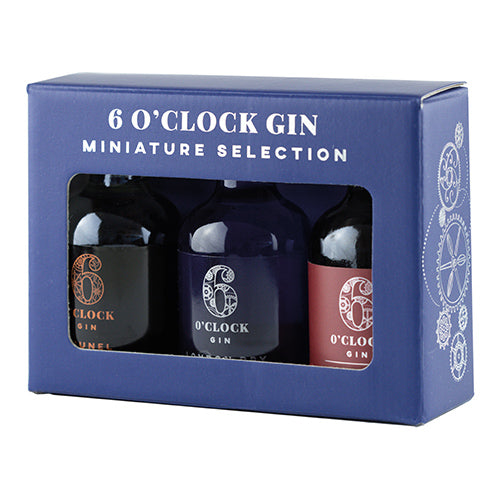 6 O'Clock Gin Trio of Giftset Miniatures 3 x 5cl   6