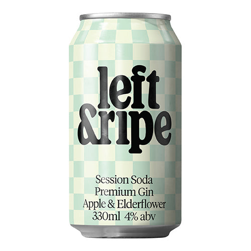 Left&Ripe Gin, Apple & Elderflower 330ml   12