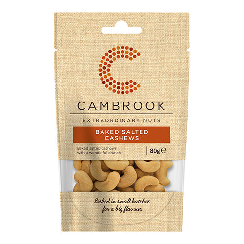 Cambrook Baked & Salted Cashews 80g   9