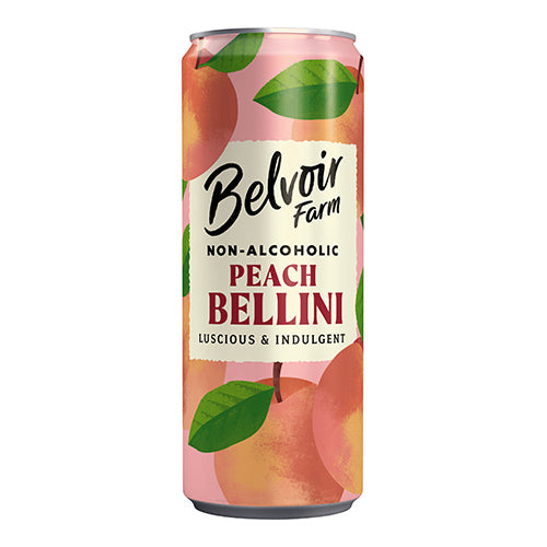 Belvoir Fruit Farm Non Alcoholic Peach Bellini Can 250ml   12
