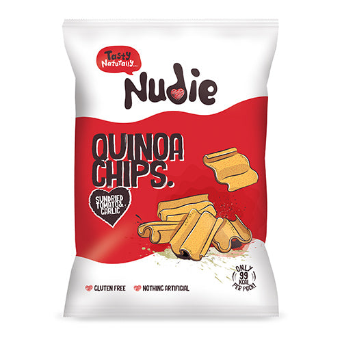 Nudie Quinoa Chips With Tomato & Garlic 20g   24
