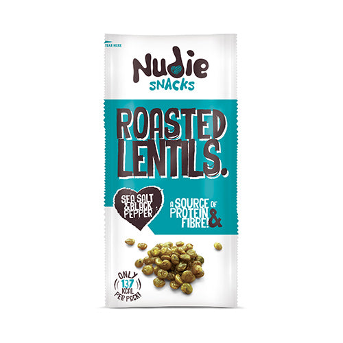 Nudie Snacks Roasted Lentils With Salt & Pepper Flavour 30g   24