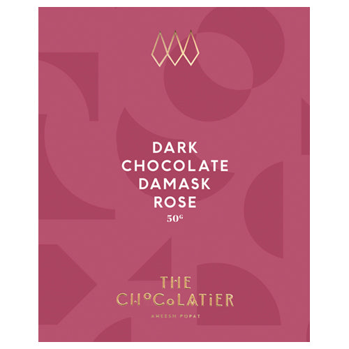 The Chocolatier Damask Rose Dark Chocolate Bar 50g    15