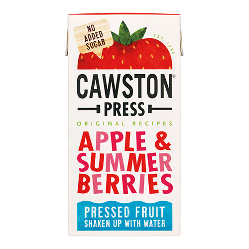 Cawston Press Pressed Summer Berries Fruit Water 200ml Carton   18