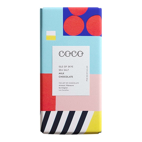 COCO Chocolatier Isle of Skye Sea Salt Milk 80g bar   12