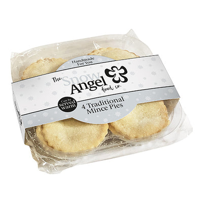 Snow Angel Traditional Mince Pies 4 Pack   12