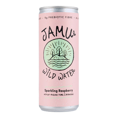 Jamu Wild Water Natural Sparkling Raspberry with gut friendly fibre & botanicals 250ml   12