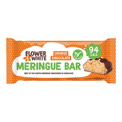 Flower & White Vegan Orange Chocolate Meringue Bar 20g   12