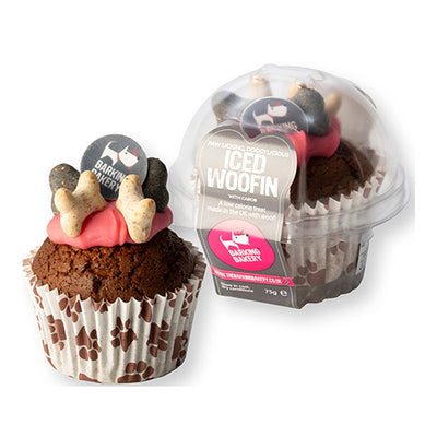 The Barking Bakery Vanilla Woofin with Pink Frosting 75g   6