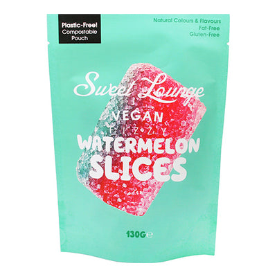 Sweet Lounge Vegan Fizzy Watermelon Slices Pouch 130g   8