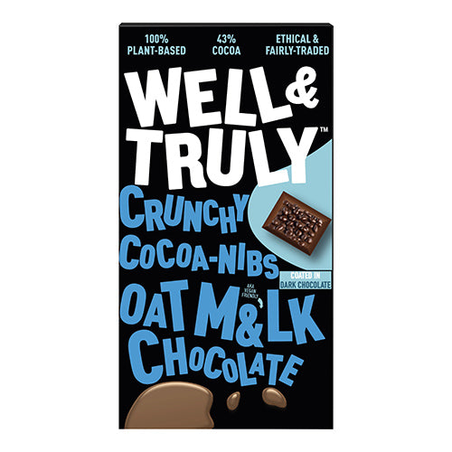 Well&Truly Oat Milk Chocolate Cocoa Nibs 90g   10