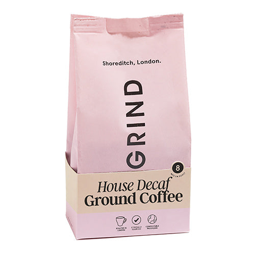 Grind Coffee Shelf Ready Refill Pouch - Ground Bean (Decaf House Blend) 200g   6