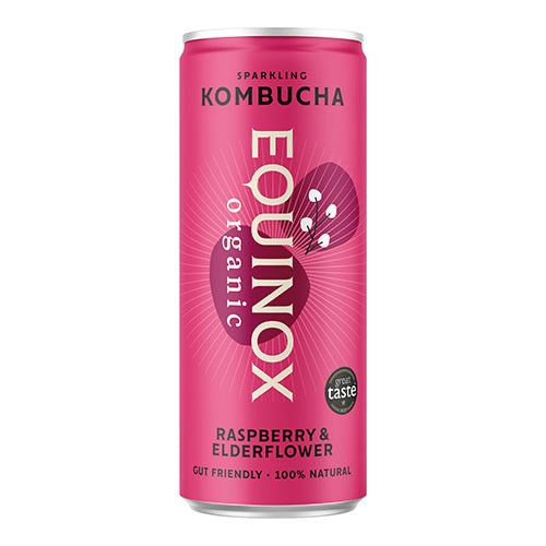 Equinox Raspberry & Elderflower Organic Kombucha 250ml   12