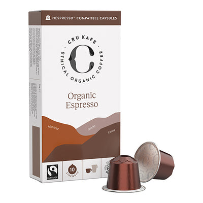 Cru Kafe Org FT Espresso Pods 78.8g   8x10