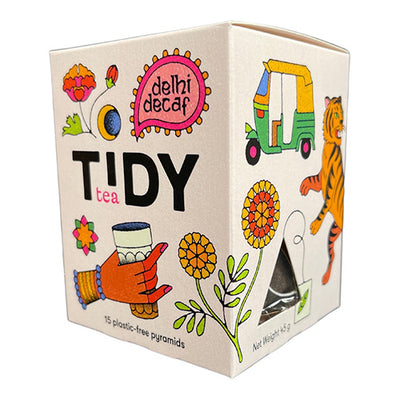 Tidy Tea Decaffeinated Black Tea Plastic Free Pyramids 73g   6x15