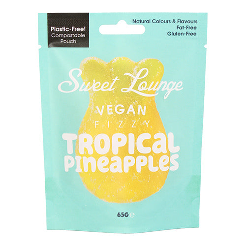 Sweet Lounge Vegan Fizzy Tropical Pineapple Pouch 65g   10