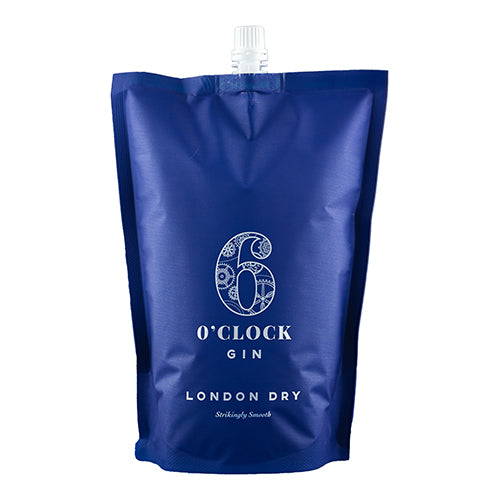 6 O’clock Gin London Dry Refill Pouch 70cl   6