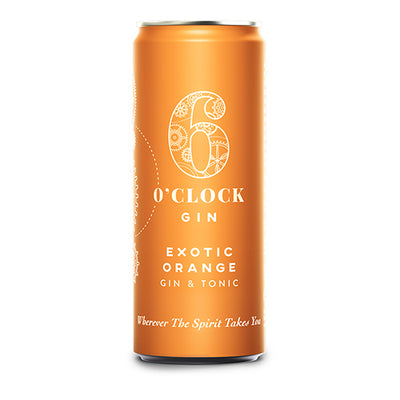 6 O'clock Gin Exotic Orange Gin & Tonic Can 250ml   12