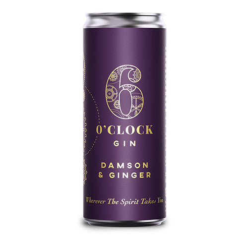 6 O'clock Gin Damson & Ginger Can 250ml   12