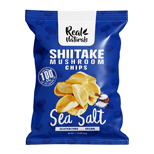 Real Naturals Shiitake Mushroom Chips Sea Salt 32g   12