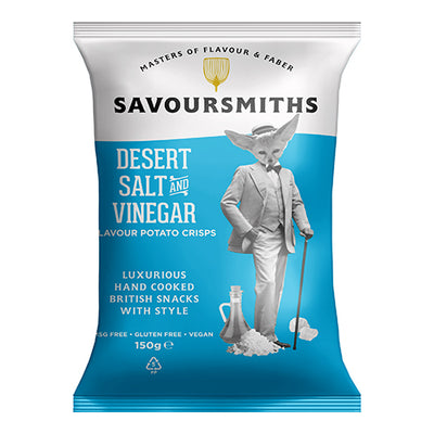 Savoursmiths Crisps Desert salt and Vinegar 150g   12