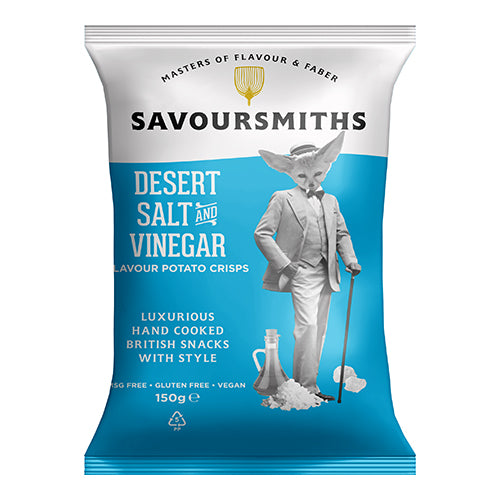 Savoursmiths Crisps Desert salt and Vinegar 150g   12