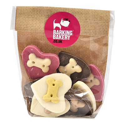 The Barking Bakery Yappy Woofmas Doggy Yoghurt Heart Shaped Drops 60g   10