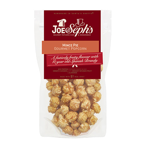 Joe & Seph's Mince Pie Gourmet Popcorn Pouch 70g   16