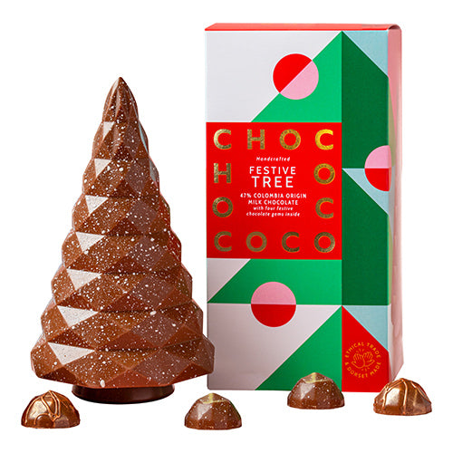 Chococo 47% Colombia Milk Chocolate Christmas Tree with Gems 200g   6