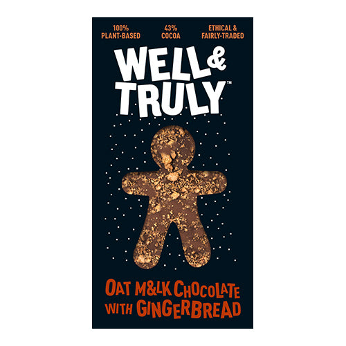 Well & Truly Gingerbread Oat Milk Chocolate Bar 90g   10