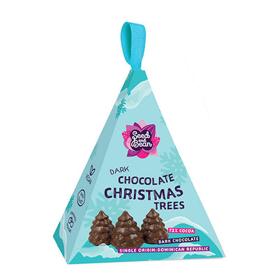 Seed & Bean Organic Dark Chocolate Christmas Trees 100g   6