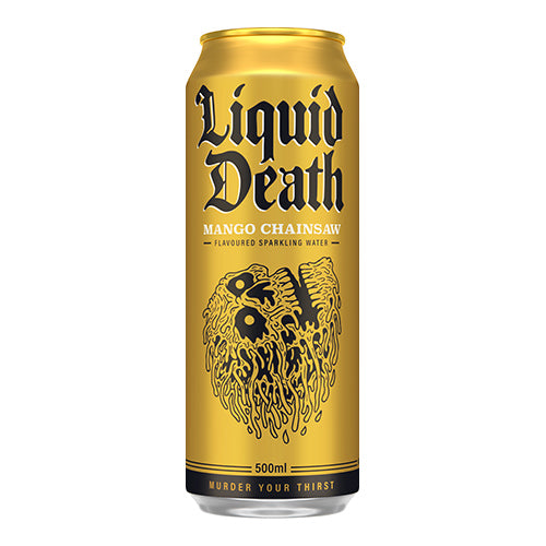 Liquid Death Mango Chainsaw Flavoured Sparkling Water 500ml   12