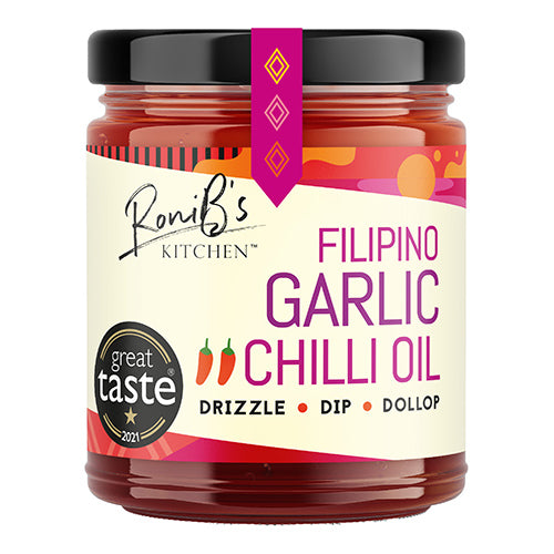 RoniB's Kitchen, Filipino Style Garlic Chilli Oil, 190ml   6