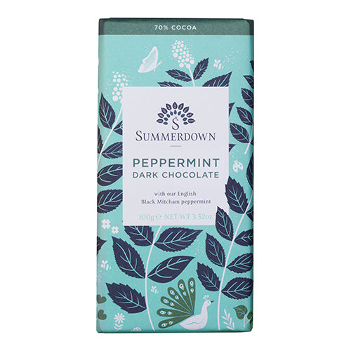 Summerdown Peppermint Dark Chocolate Bar 100g   12