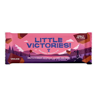 Little Victories Original Chocolate Bar Vegan & Lower in Calories 30g   12