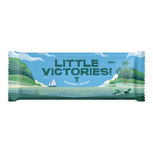 Little Victories Coconut Rough Chocolate Bar Vegan & Lower in Calories 30g   12