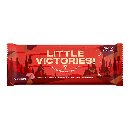 Little Victories Hazelnut Chocolate Bar Vegan & Lower in Calories 30g   12