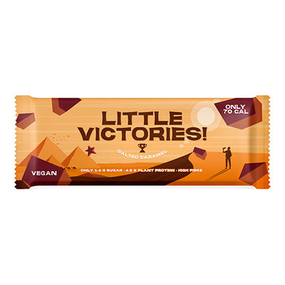 Little Victories 30g Salted Caramel Chocolate Bar Vegan & Lower in Calories 30g   12