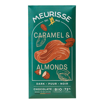 Meurisse Dark chocolate with Caramel & Almonds 100g   15