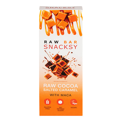 Snacksy Raw Bar Salted Caramel with Maca 40g   12