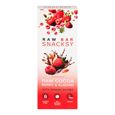 Snacksy Raw Bar Berry & Almond with Ginkgo Biloba 40g   12