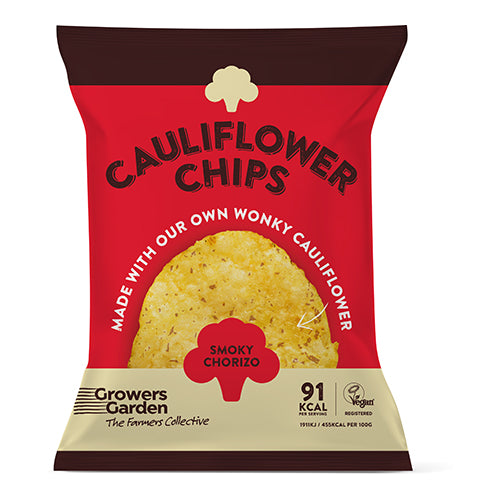 Growers Garden Cauliflower Crisps with Smoky Chorizo 84g   12