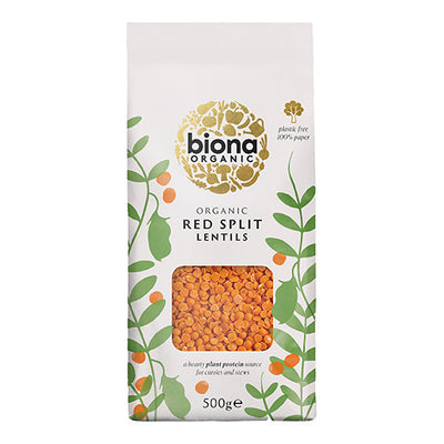 Biona Organic Red Split Lentils 500g   6