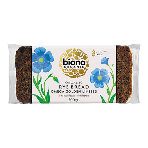 Biona Organic Rye Bread Omega Golden Linseed 500g   7