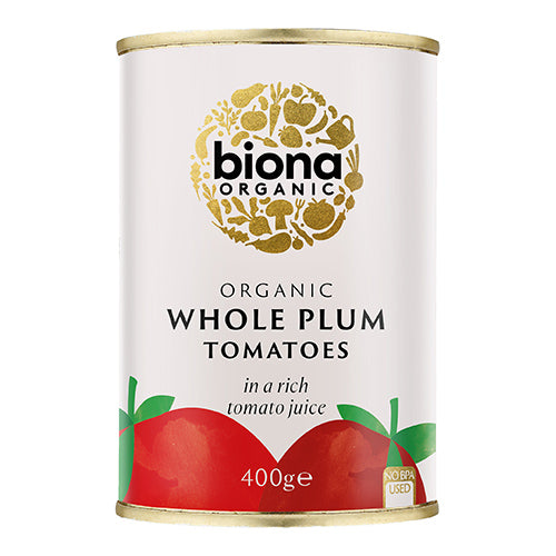 Biona Organic Whole Plum Peeled Tomatoes 400g   12