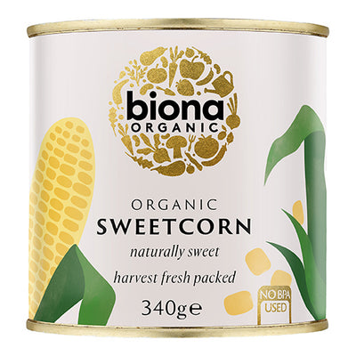 Biona Organic Sweetcorn Can 340g   6