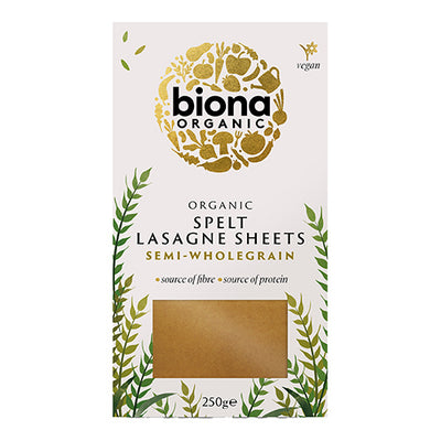 Biona Organic Spelt Lasagne Sheets (Semi-wholegrain) 250g   12